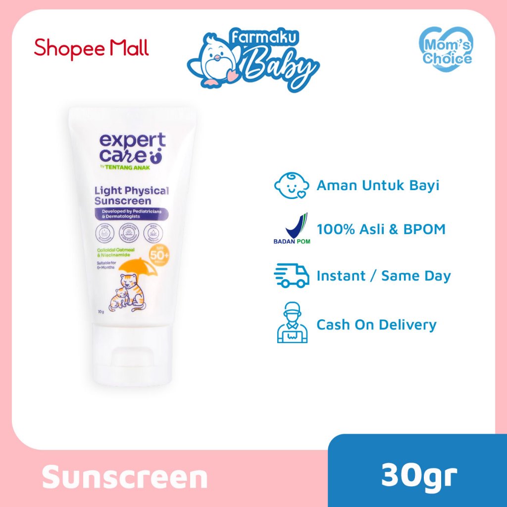 Expert Care Light Physical Sunscreen SPF 50+ PA+++ 30 gr - Sunscreen Anak - (Variasi)