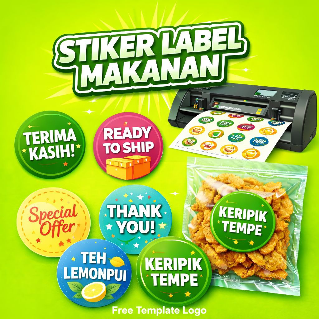 CETAK STIKER LABEL MAKANAN DAN MINUMAN | STIKER LABEL KEMASAN | STIKER LABEL PRODUK
