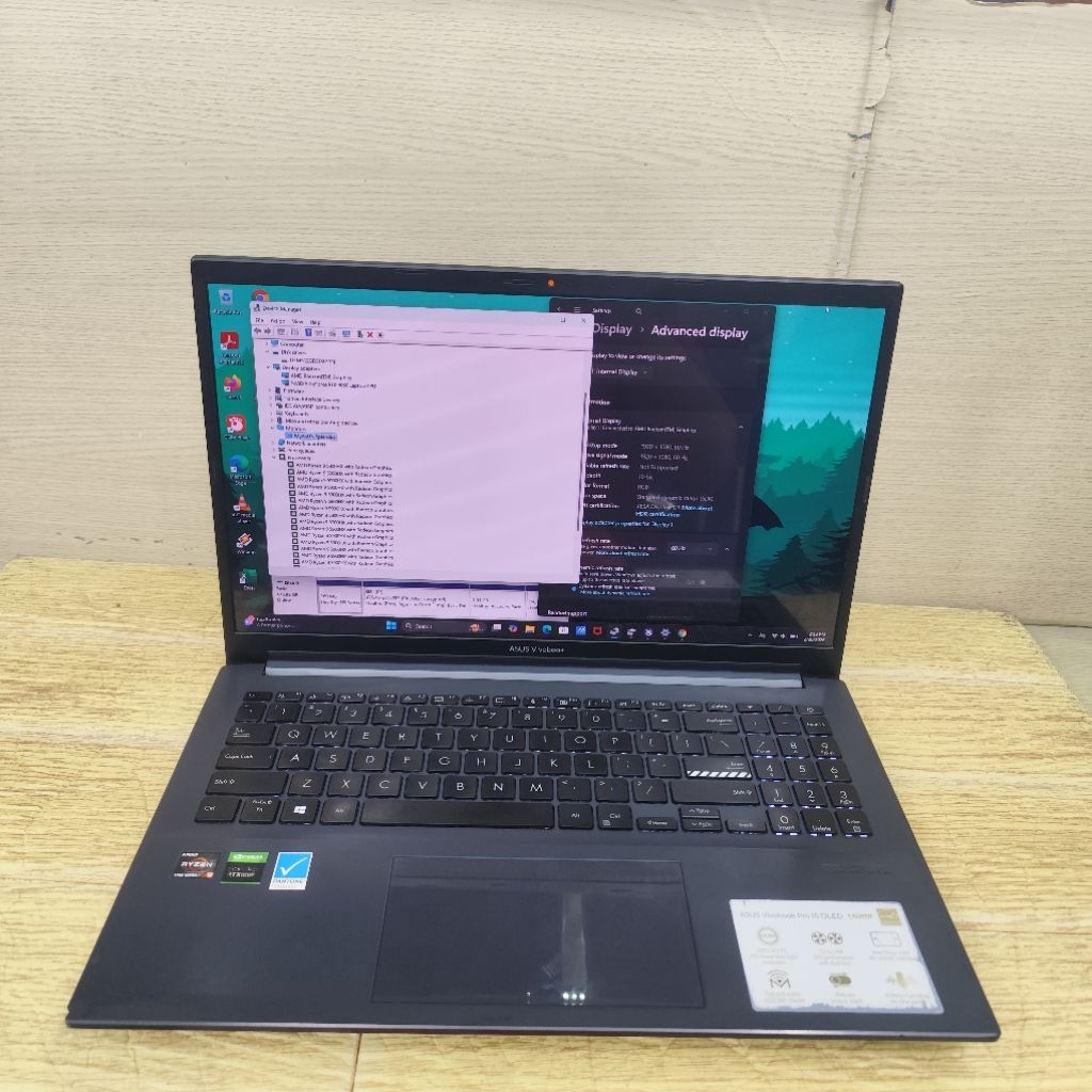 Laptop Second Asus VivoBook M3500QC AMD Ryzen 9 5900HX Ram 16gb Ssd 512gb Rtx 3050 OLED