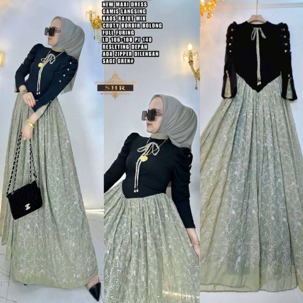 READY!! GAMIS LANGSING BORDIR ORI SHR