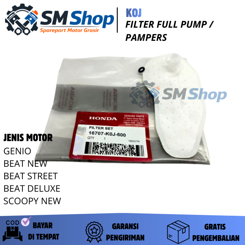 KOJ FILTER FULL PUMP / PAMPERS MOTOR HONDA GENIO / FILTER FULL PUMP MOTOR BEAT / PAMPERS MOTOR SCOOP