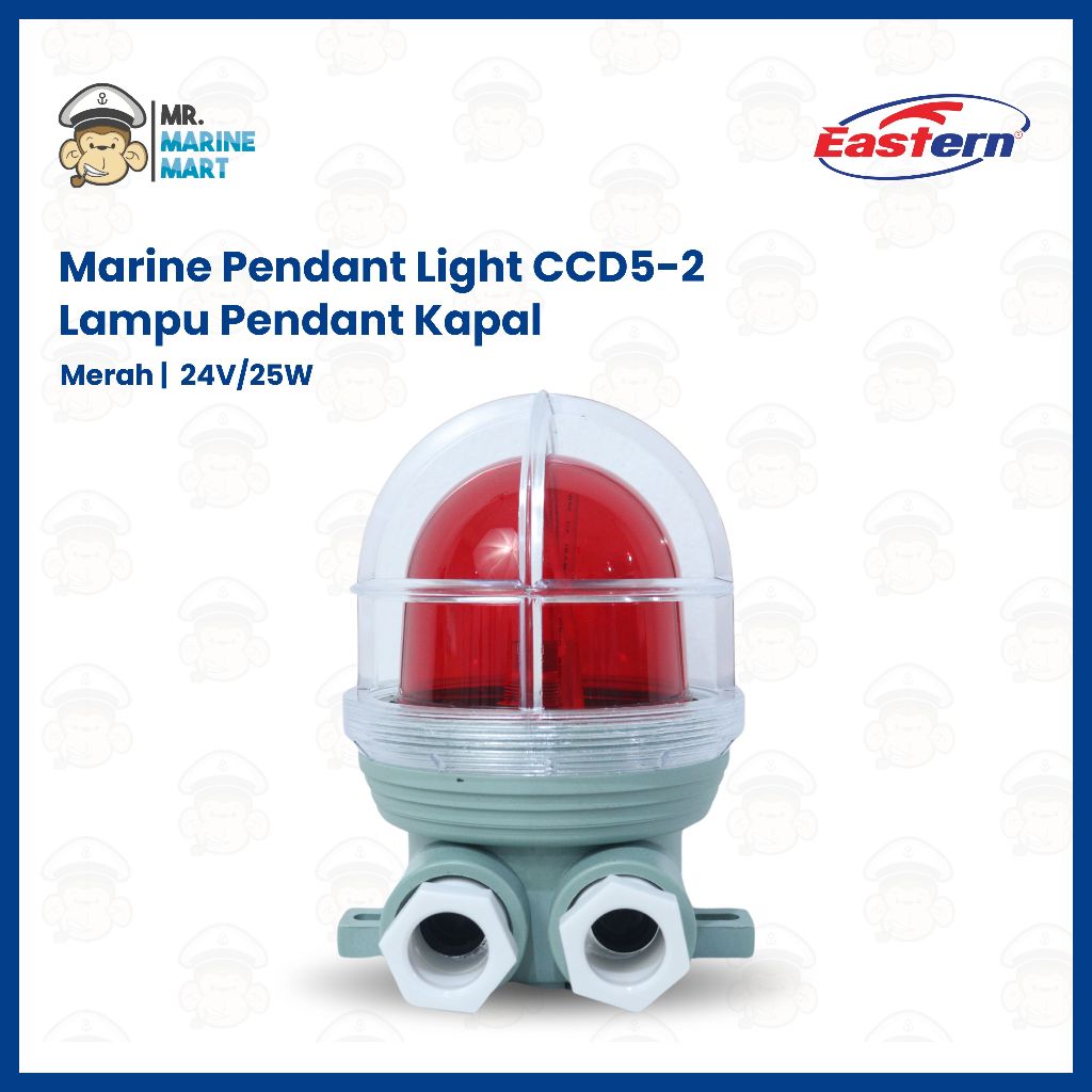 Lampu Pendant Kapal CCD5-2 Merah Eastern / Lampu Gantung Kapal