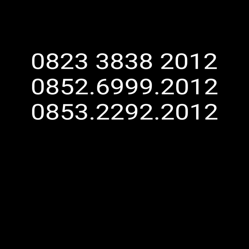 nomor Pedana Telkomsel ekor 2012