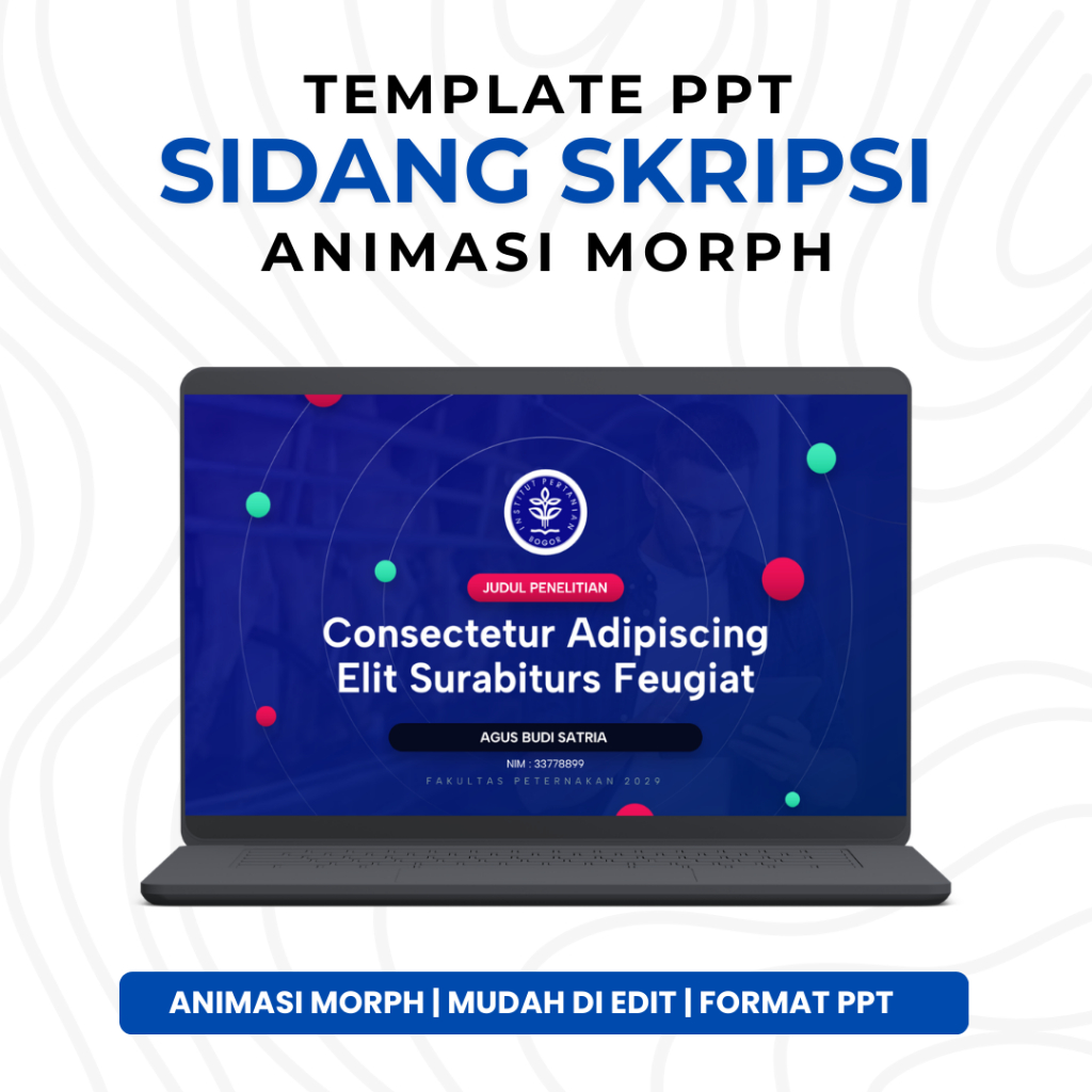Template PPT Premium - Animasi Morph, Animasi Bergerak untuk Seminar & Sidang | PPT 9