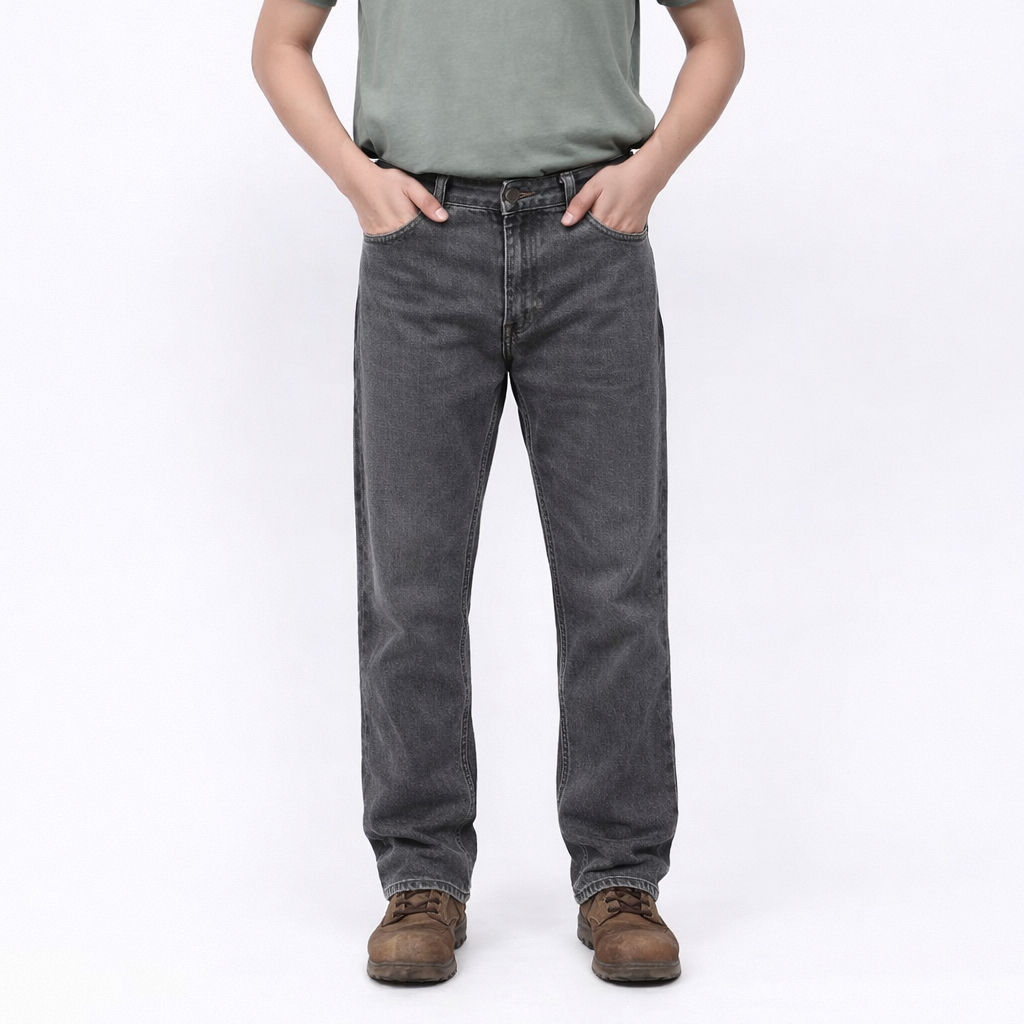 Jeans Pria abu-abu, Celana Jeans Pria Legular Fit Abu-abu | Nyaman aktivitas Harian