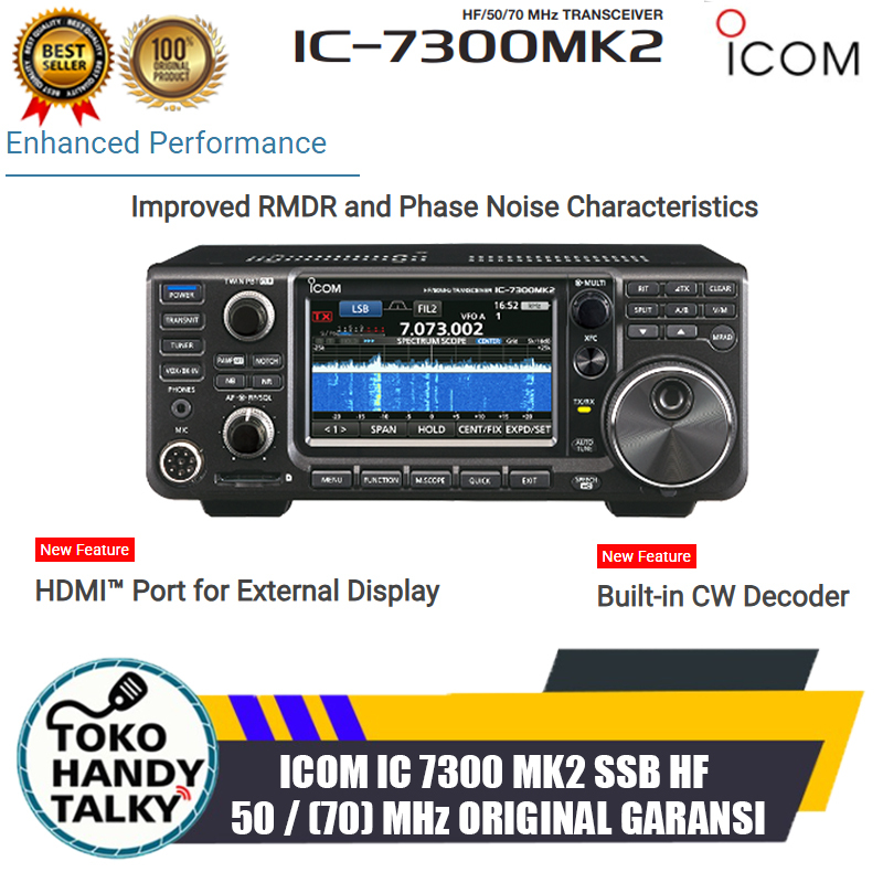 ICOM Ic 7300 MK2 Touchscreen Radio SSB HF Icom IC 7300 Mk2 HF/50 Mhz SSB Touchscreen Icom Original G
