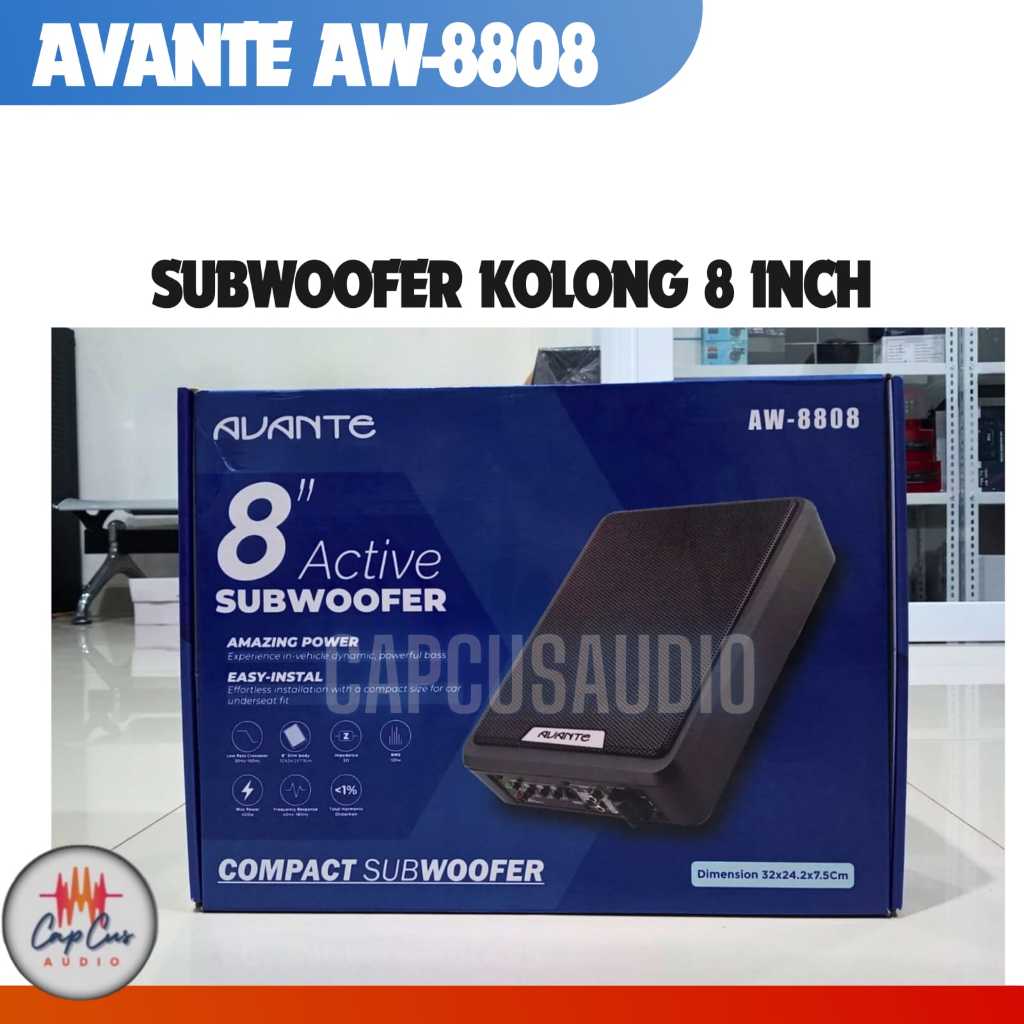 Avante AW-8808 – Active Subwoofer 8 Inch - Bass Kolong Aktif ( SUBWOOFER KOLONG 8 INCH )