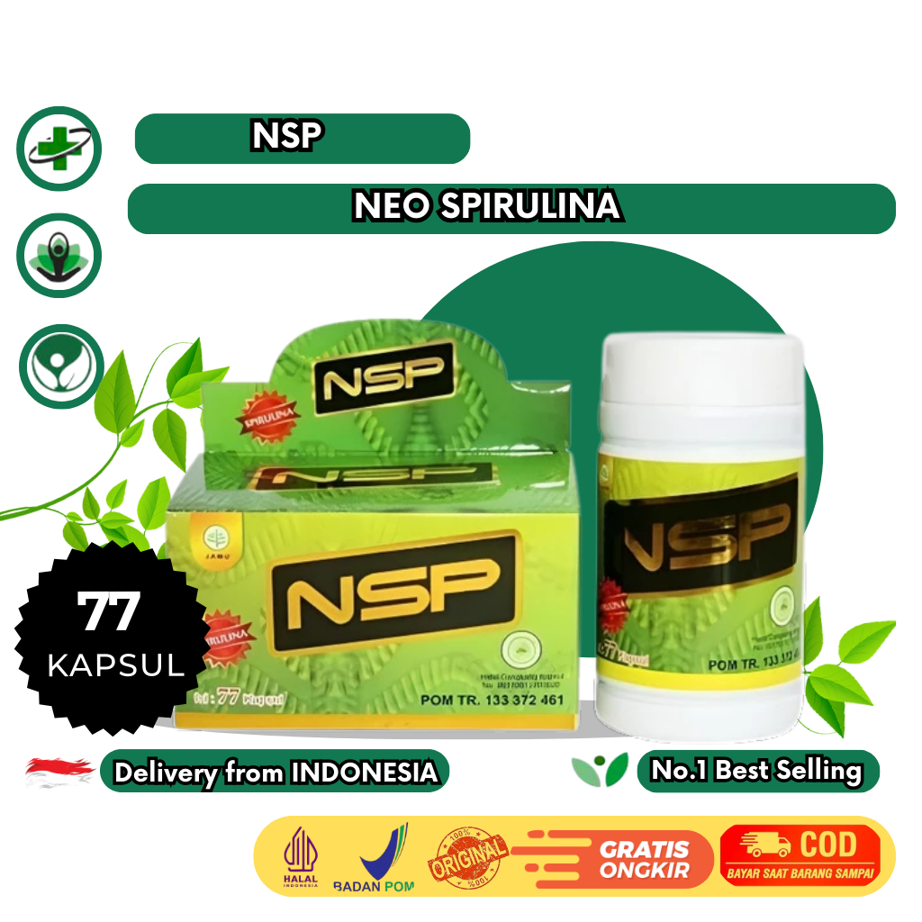 Sherin Neo Spirulina 77 (NSP) ORIGINAL isi 77 Kapsul / Spirulina Nsp 77