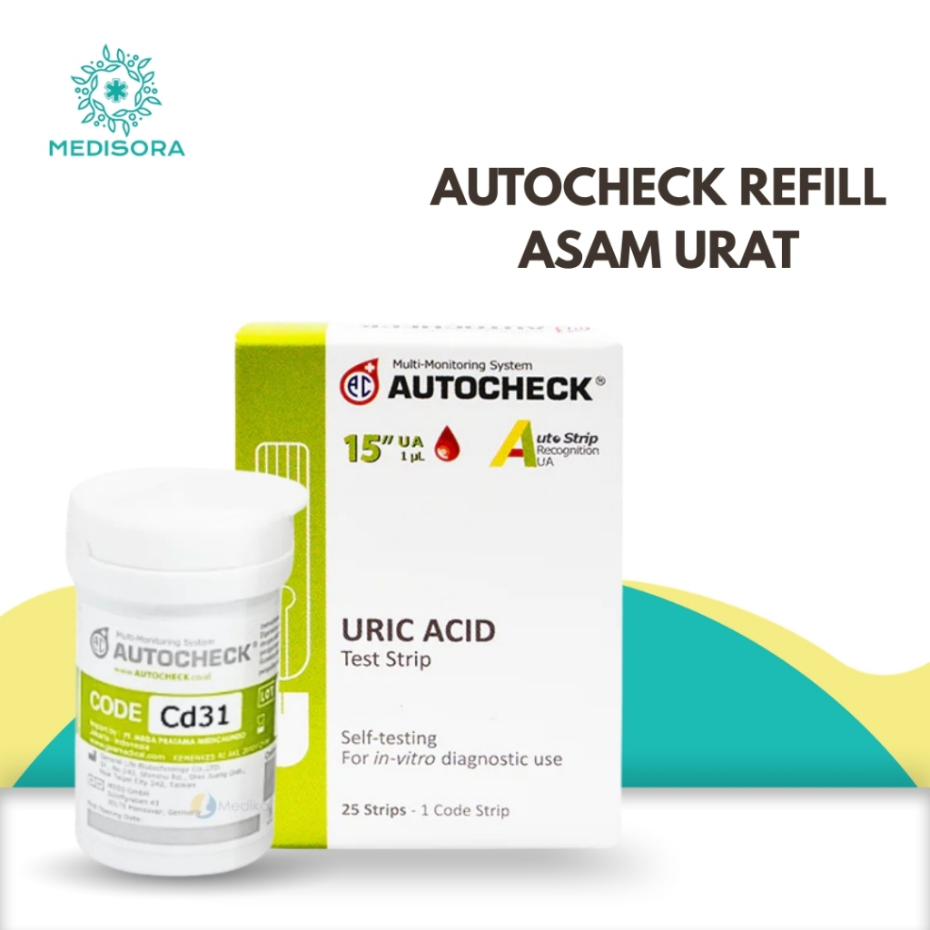 Refill Strip Autocheck Asam Urat / Autocheck Asam Urat / Cek Asam Urat / Stick Asam Urat Autocheck /