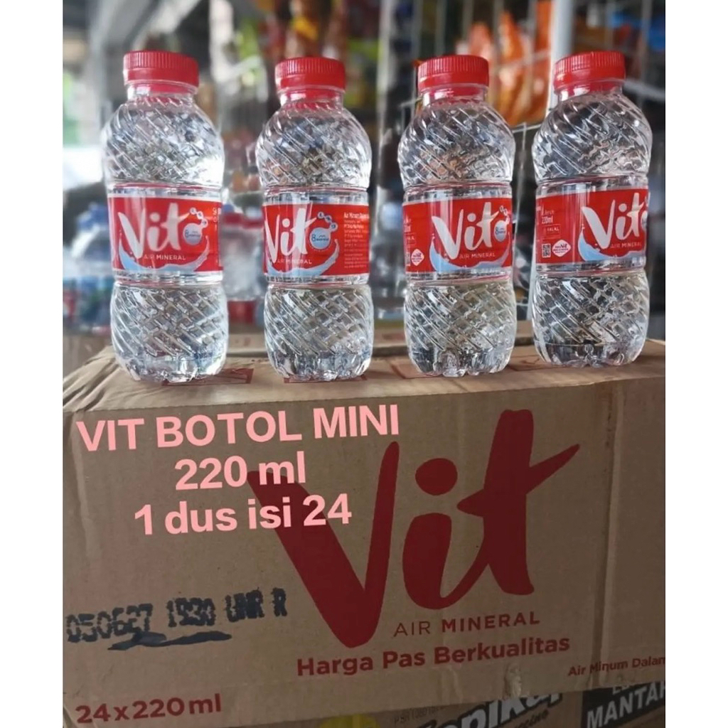 Termurah Vit air mineral botol 220ml x 24