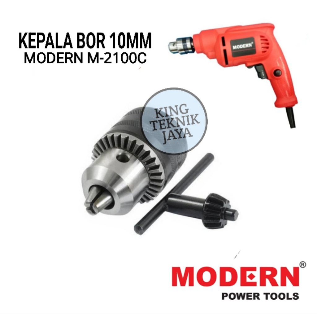 Kepala Mesin Bor 10mm Modern M-2100C + Kunci Kepala Bor 10 mm