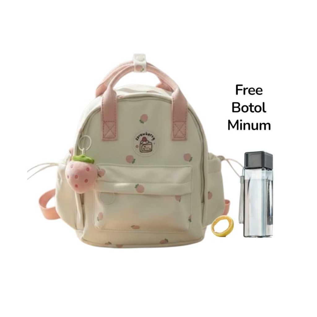 Tas Ransel Mini Strawberry Anak Perempuan Terlaris