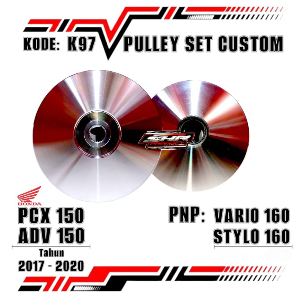 PULLEY RACING PCX,RUMAH ROLLER PCX,PULLEY CUSTOM PCX K97,PULLEY RACING PCX/ADV150/VARIO160/STYLO160