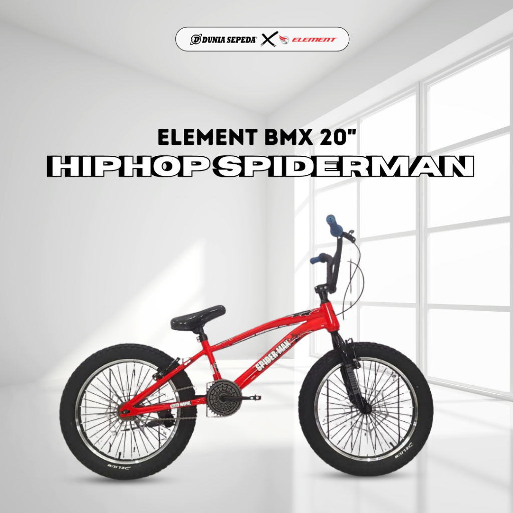 ELEMENT SEPEDA ANAK BMX SPIDERMAN - SEPEDA BMX ANAK 20 INCH ELEMENT HIP HOP