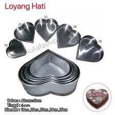 Loyang Set Hati 5 Pc / Loyang Kue / Loyang Love Alumunium