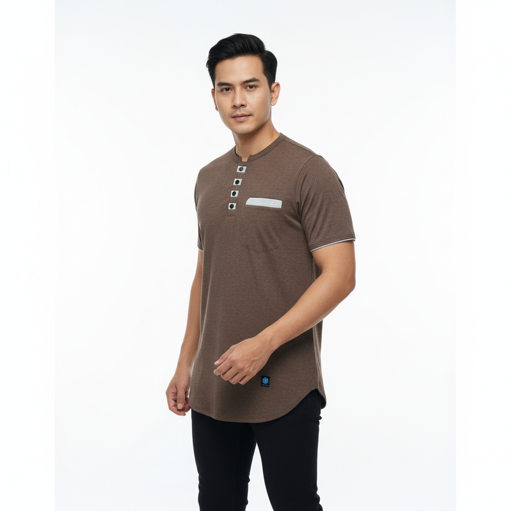 Ereste269 Baju Kokoh Muslim Coklat