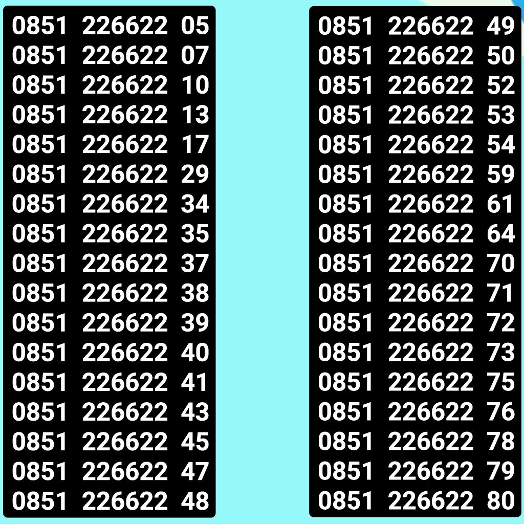 Nomor cantik Nomer Cantik By.U by.U BY.U seri kembar