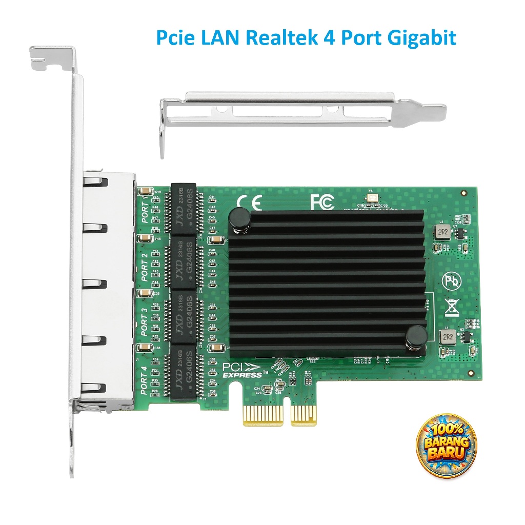 PCIE LAN Card 4 Port Gigabit Realtek PCI Ethernet Quad Port High Speed