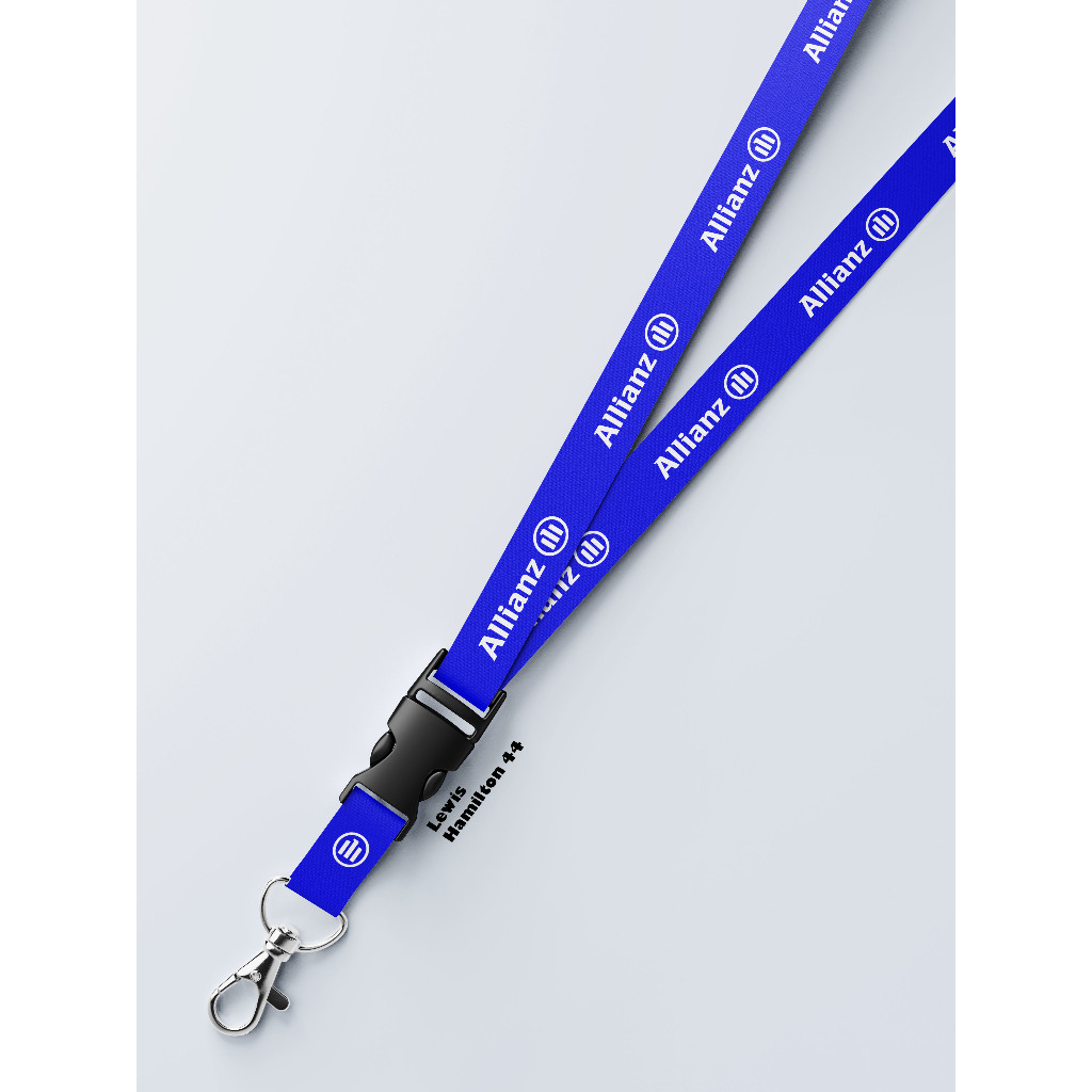 Lanyard Allianz Asuransi Dua Sisi Bisa Satuan Custom