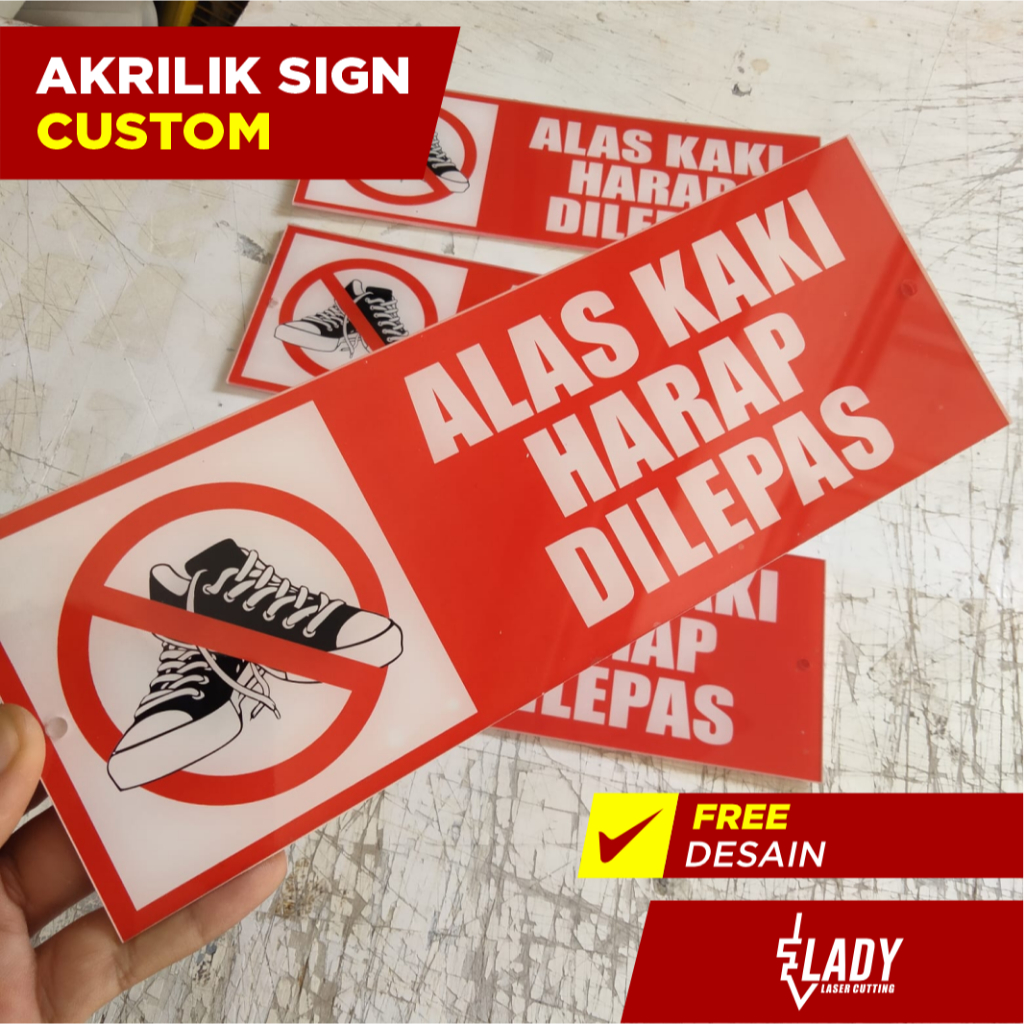 Akrilik Sign Custom Sign Board Akrilik