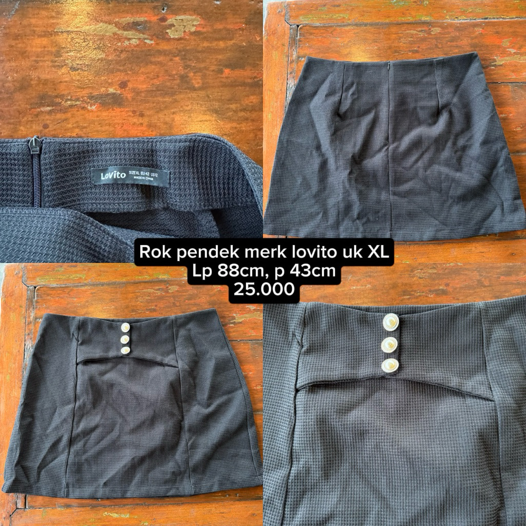 preloved rok hitam