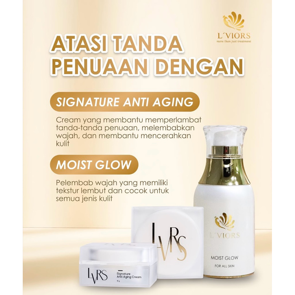 LViors 2item Anti Penuaan Moist Glow With Signature Anti Aging Cream