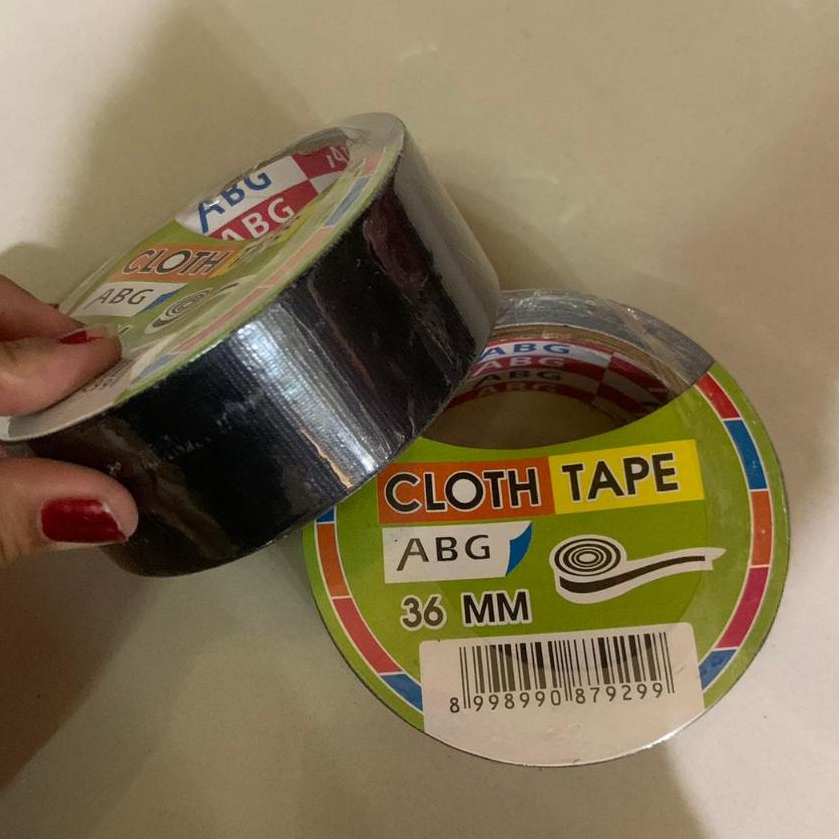 Lakban Hitam 36mm Cloth tape lakban jilid,lakban karpet murah grosir