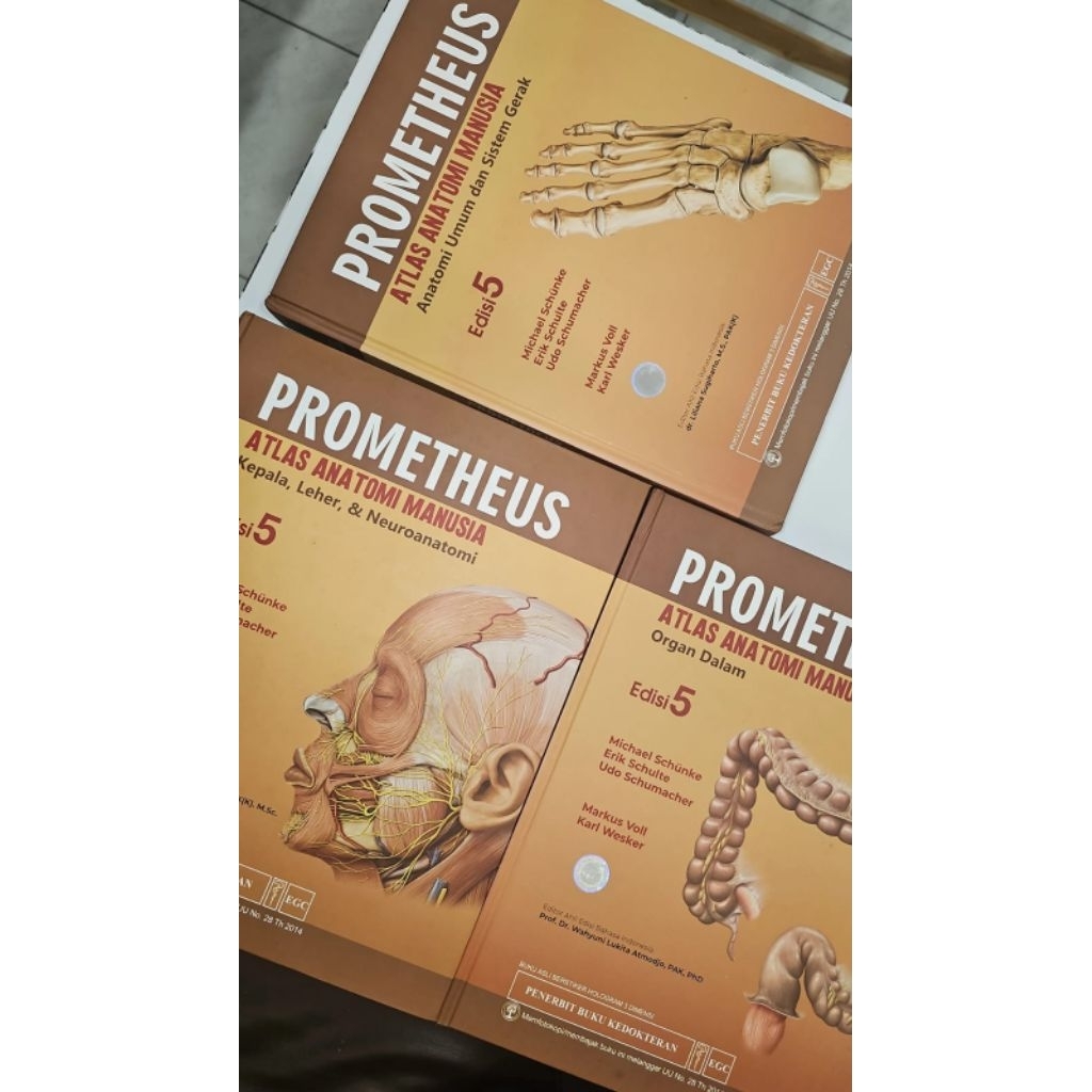 Buku Atlas Anatomi Prometheus Edisi 5 Set Lengkap (Preloved)