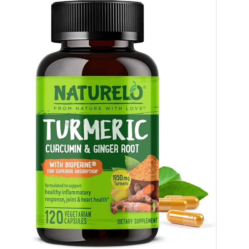 Naturelo Turmeric curcumin & Ginger root 120 capsule