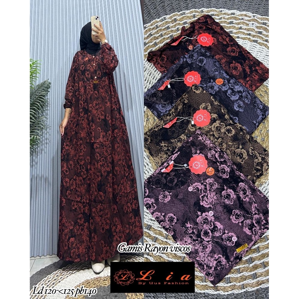 Gamis Rayon Viscos Lia Fashion
