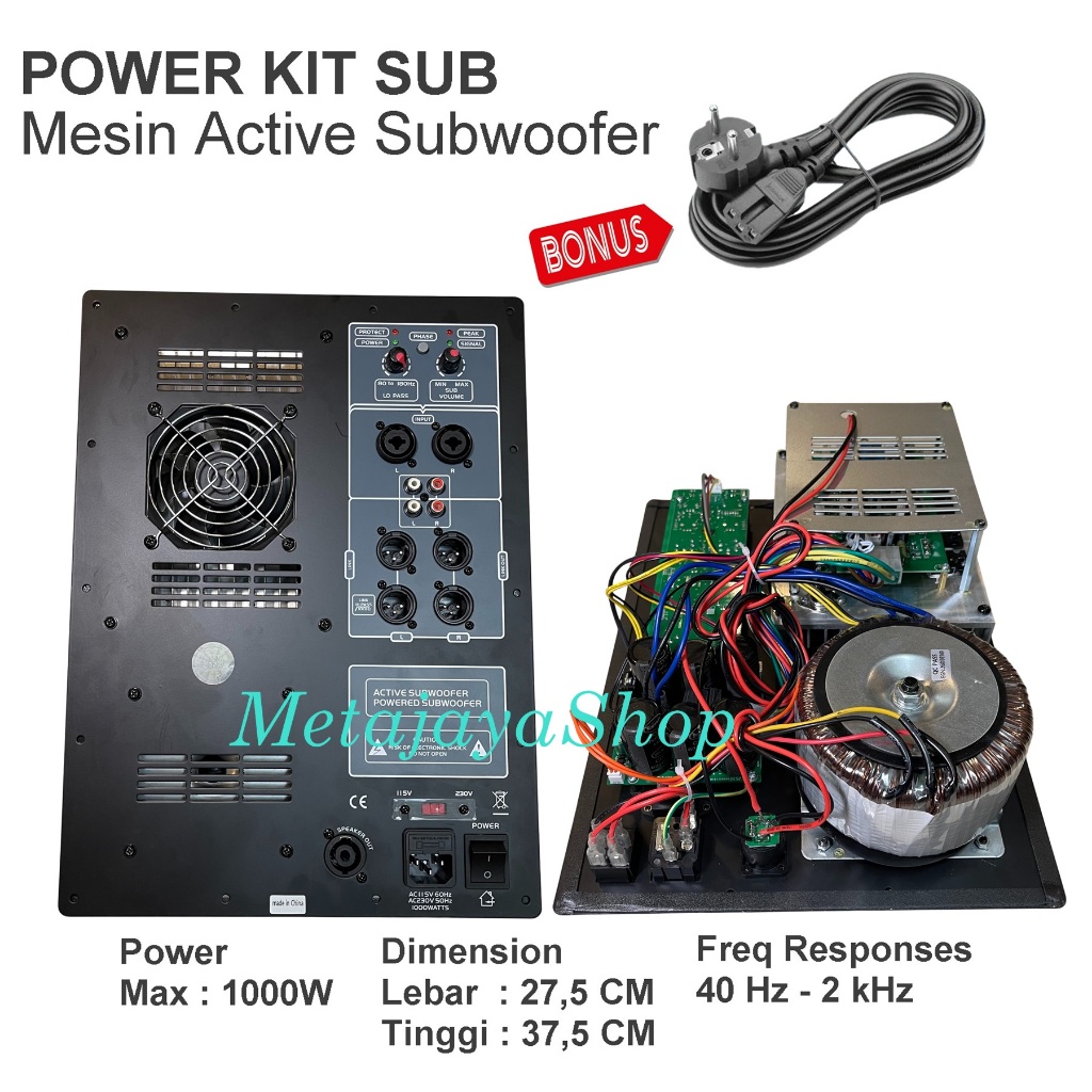 MESIN SUBWOOFER 18'' KIT POWER SUB 18-2.0 OUTPUT SATELIT BY AUDIO SEVEN