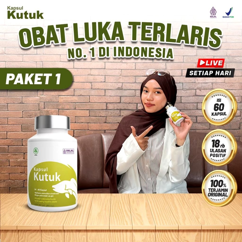 Kapsul Kutuk Premium Albumin Terlaris - Pengering Penyembuhan Luka Diabetes / Pasca Operasi / Melahi