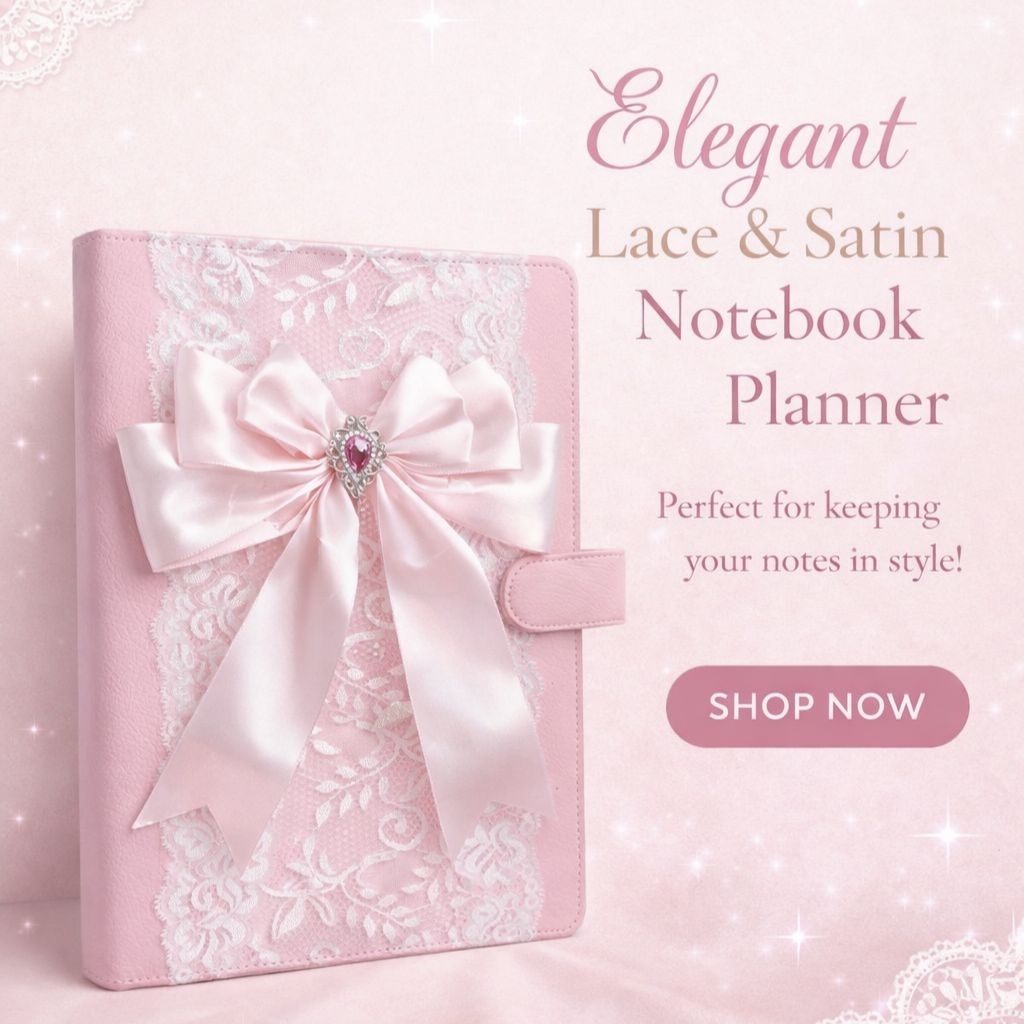 Princess’s Diary | Lace Binder Coquette B5 | Binder pink lace | Binder inten