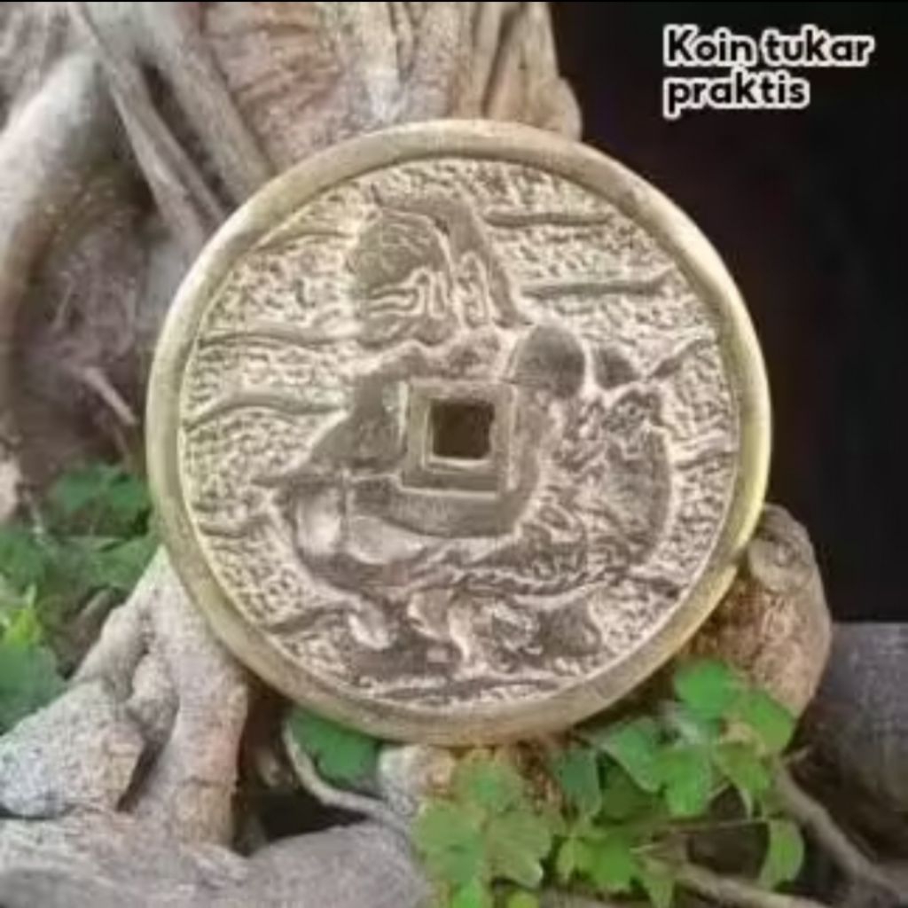 Koleksi Koin gobog Kuningan warna random perpcs