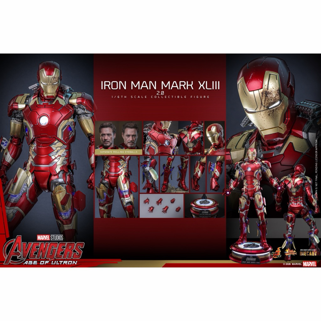 Hot Toys MMS865D80 1/6 Avengers : Age of Ultron - Iron Man Mark 43 2.0 (Regular Ver.)