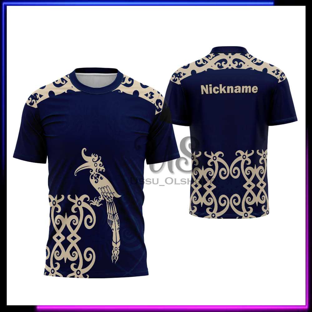 Baju Batik Dayak /Kaos Batik Dayak Lengan Pendek ,Lengan Panjang Motip Batik