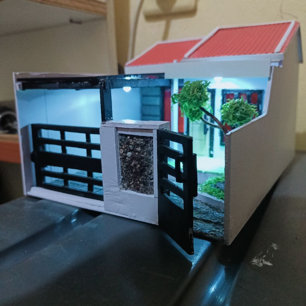 rumah miniatur minimalis bahan PVC paralon