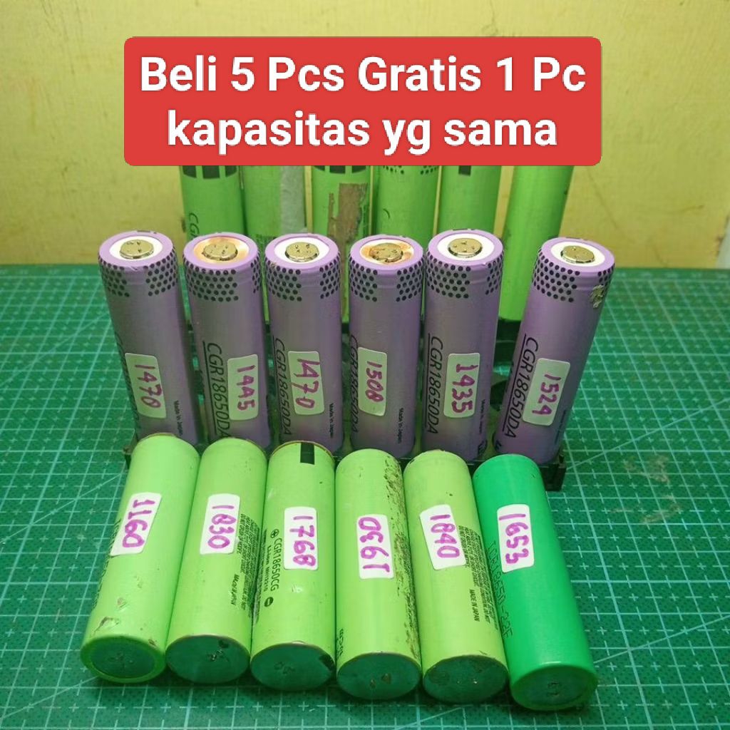Baterai 18650 copotan real kapasitas
