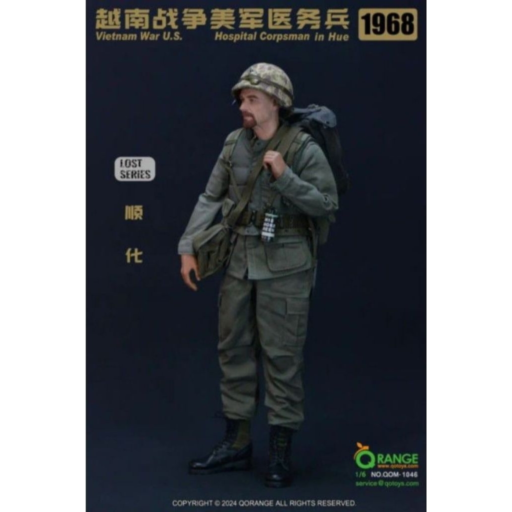 figure 1/6 qorange Vietnam war us army hospital corpsman in hue 1968
