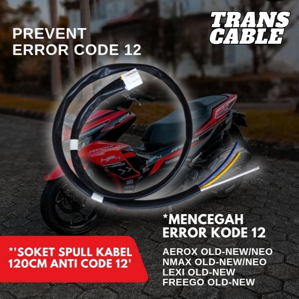 SOKET KABEL SPULL PANJANG ANTI KODE 12 AEROX LEXI NMAX ORIGINAL