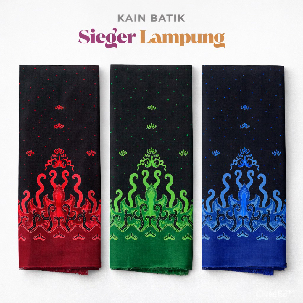 Kain Batik Siger Lampung Sanwos Foil Bahan Halus Jatuh Lembut Batik Dewasa Pria Wanita Meteran