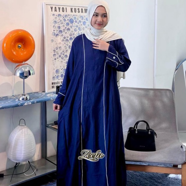 Gamis List Simple Inara Dress Abaya Remaja Kekininan