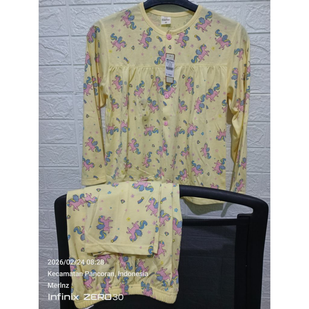 Setelan anak perempuan baju tidur lengan panjang usia 10th dari KidzToo