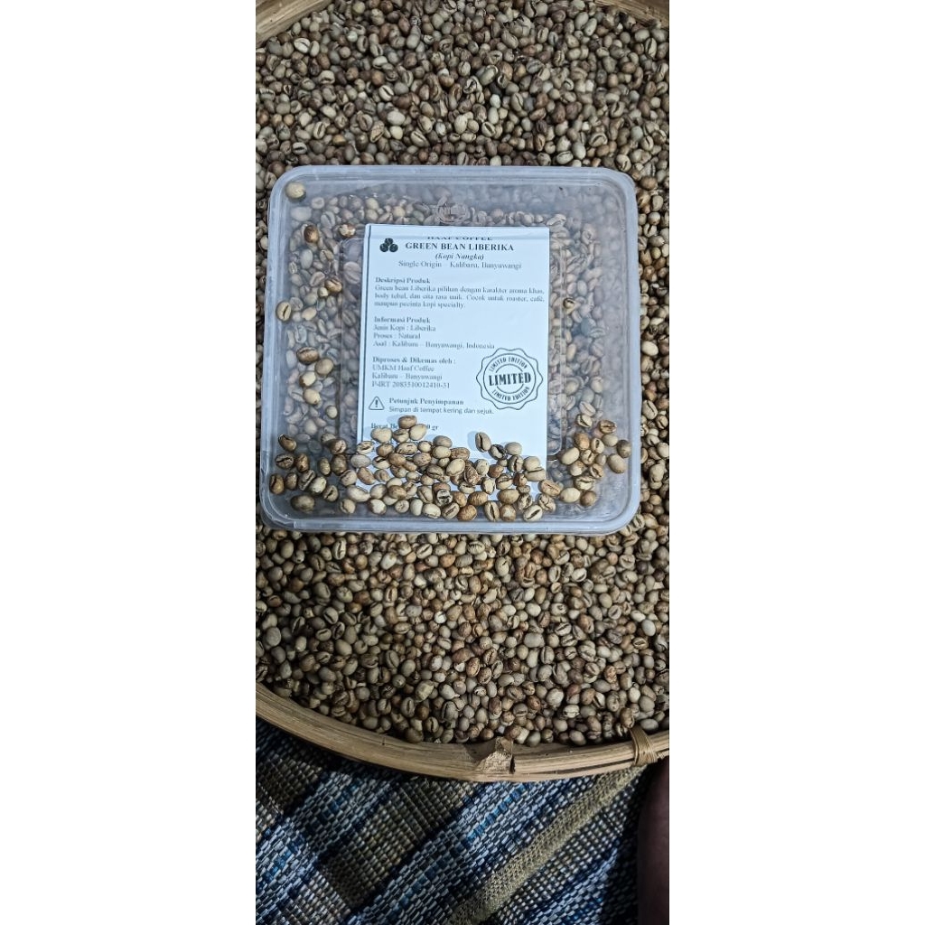 HAAF COFFEE GREEN BEAN LIBERIKA (KOPI NANGKA) 100 gr