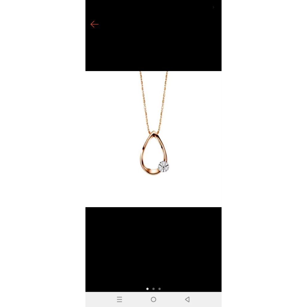 Liontin Berlian The Palace modela moela kadar emas 17K rosegold Ex Kado hadiah