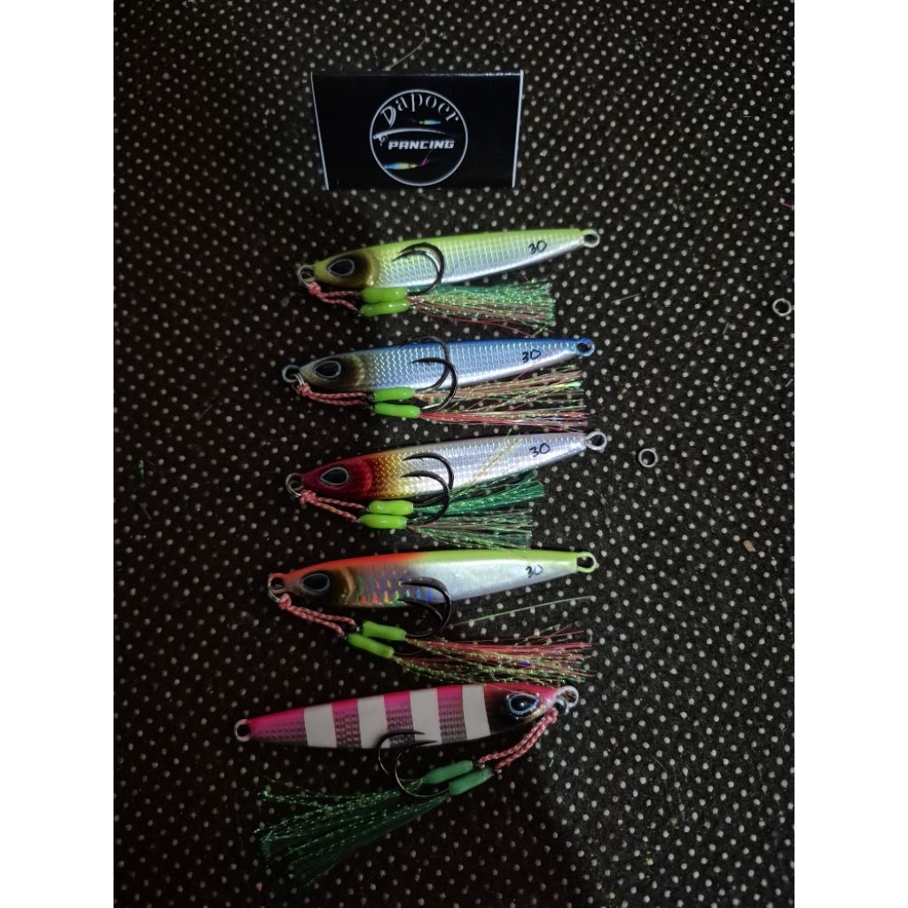 metal jig gomame gid zebra + asist hook