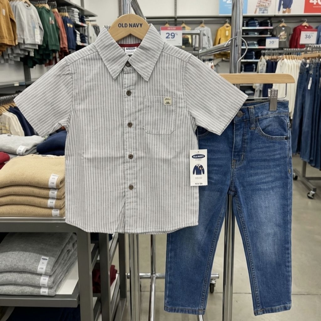 Set Baju Old Navy Anak Laki Laki Usia 2 Tahun - 12 Tahun Original Setelan One set Baju Anak Cowok Le