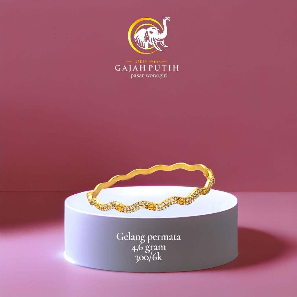 Gelang emas permata 4,6 gram