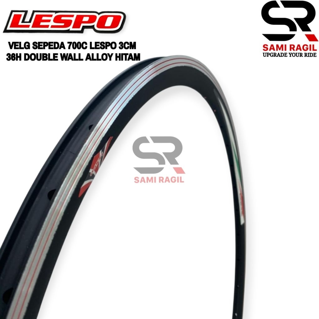 VELG SEPEDA 700C LESPO 3CM 3 CM LUBANG 36H 36 HOLE DOUBLE WALL BALAP ROAD BIKE FIXIE 700 C ALLOY HIT
