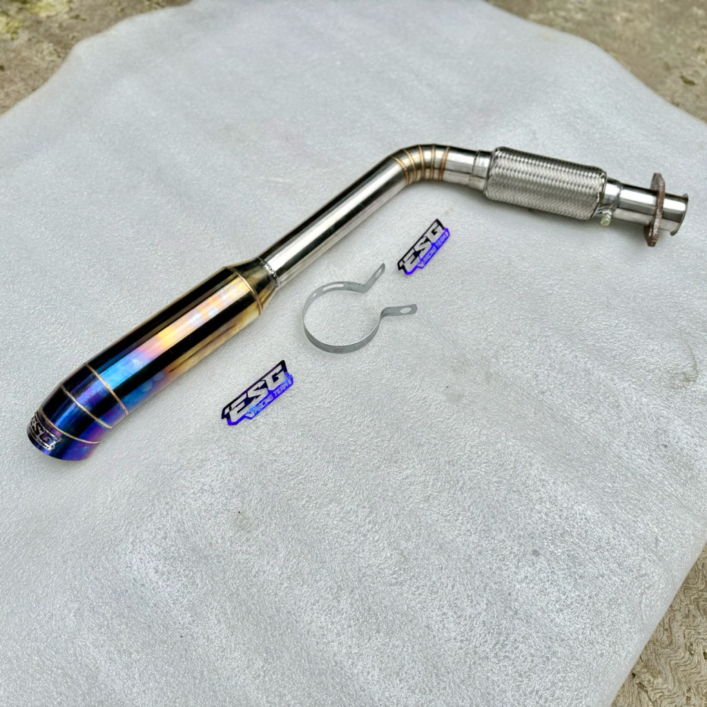 Knalpot brong Traga samping kanan